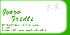 gyozo fridli business card